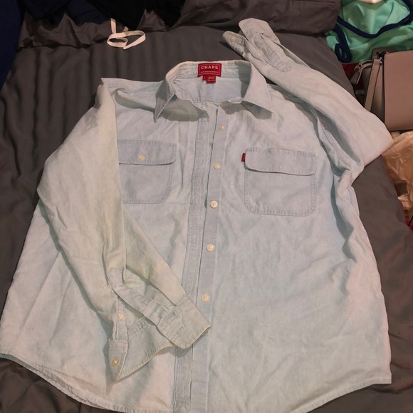 Chaps Tops - CHAPS button up denim shirt
